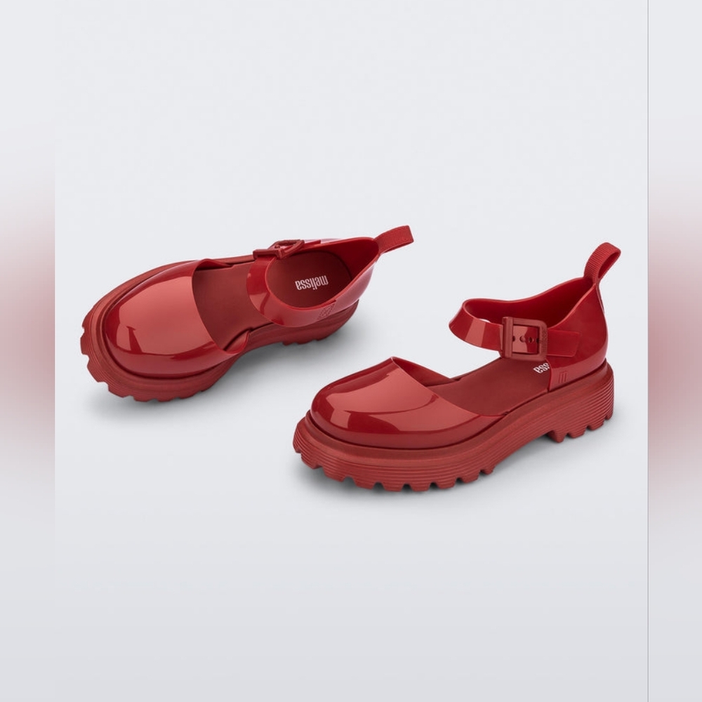 Melissa Kickoff Mary Jane Jelly Shoes – Red – Size 10